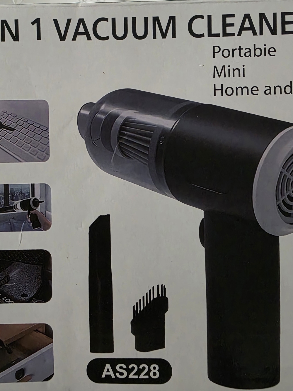 AS228 Portable Mini Handheld Vacuum - Black